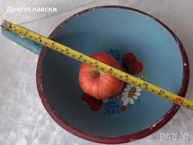 Красиви дървени, рисувани лъжица с дръжка и съд - каче, снимка 12 - Декорация за дома - 28879534