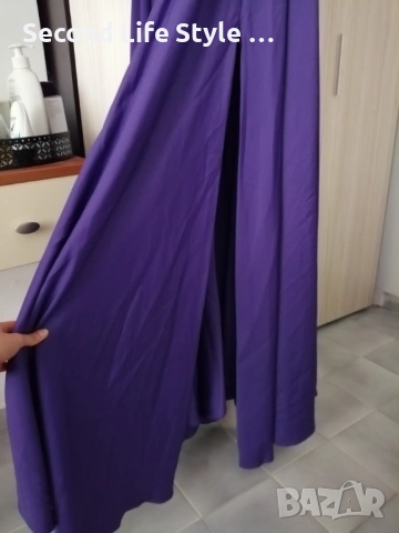 Дълга луксозна официална бална / вечерна / абитуриентска лилава рокля р-р XS - марка Actualee, снимка 14 - Рокли - 54224765