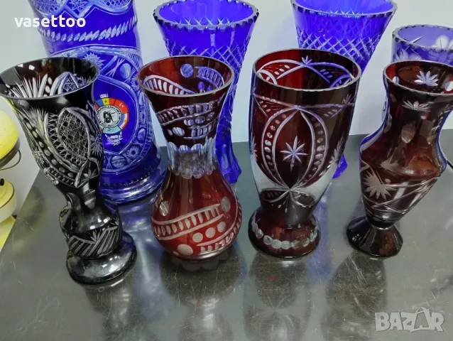 Кристални вази-цветен кристал