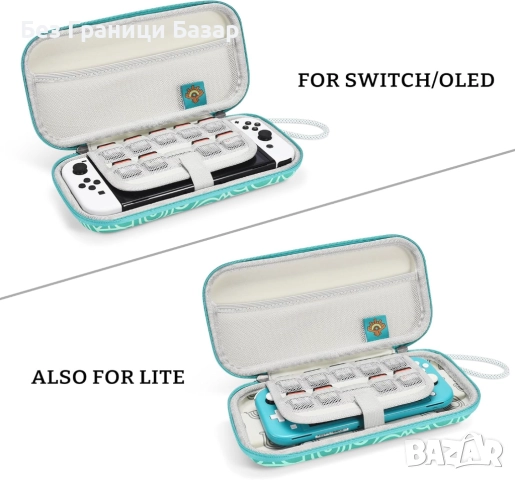 Нов калъф Nintendo Switch кейс с твърда защита и 10 слота за карти, снимка 2 - Аксесоари - 51632353