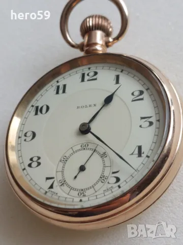 Джобен часовник  ROLEX-1910-30 г.позлатен, снимка 2 - Мъжки - 47605735