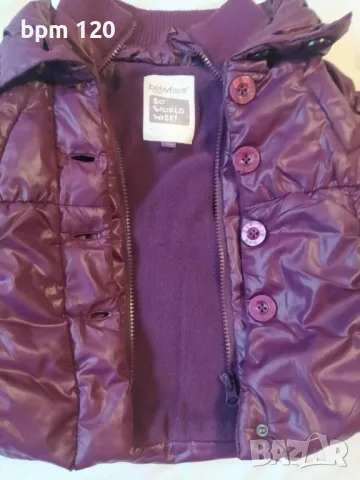 Зимно яке за момиче BABY FACE с цип и копчета 74 номер, снимка 3 - Бебешки якета и елеци - 48262475