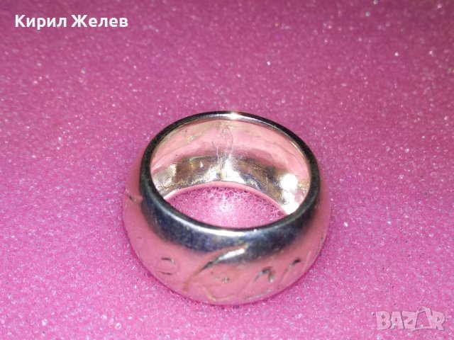 СТИЛЕН СРЕБЪРЕН ПРЪСТЕН Тип ХАЛКА СРЕБРО 925 с НАДПИС - Александър - ПОРЪЧКОВА АРТ ИЗРАБОТКА 43296, снимка 13 - Пръстени - 44391408