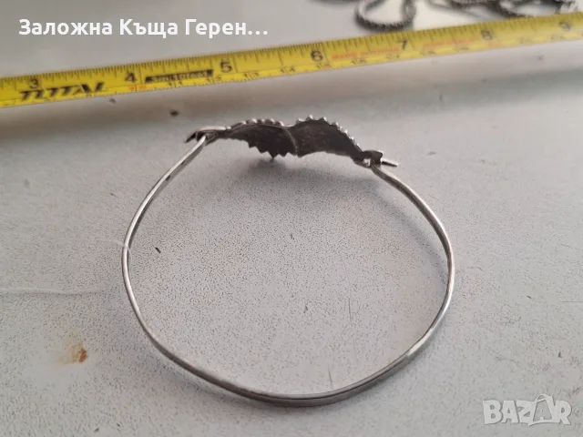 Сребърна гривна 9,38гр., снимка 3 - Гривни - 56181770