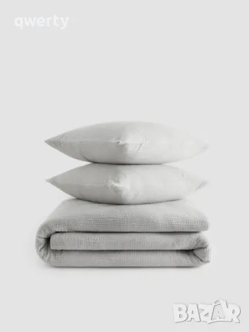 нов комплект спално бельо от памучен муселин