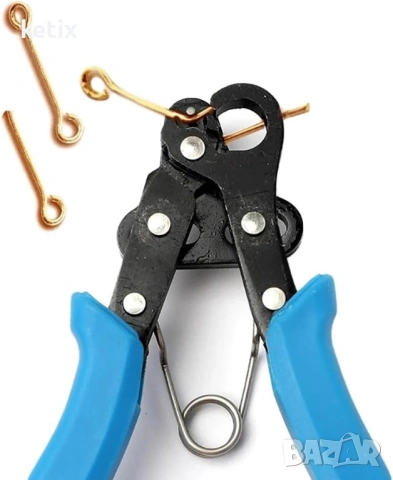 Многофункционални клещи с кръгли върхове, 1.5 мм, за сплитане и оформяне на бижута, син цвят, снимка 5 - Други - 53943951