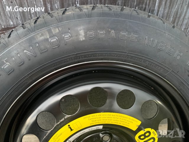 ЧИСТО НОВА ОРИГИНАЛНА РЕЗЕРВНА ДЖАНТА С ГУМА DUNLOP MERCEDES ML-164, 166 и GL  с РАЗМЕР:T 155/90D18 , снимка 2 - Гуми и джанти - 33925432