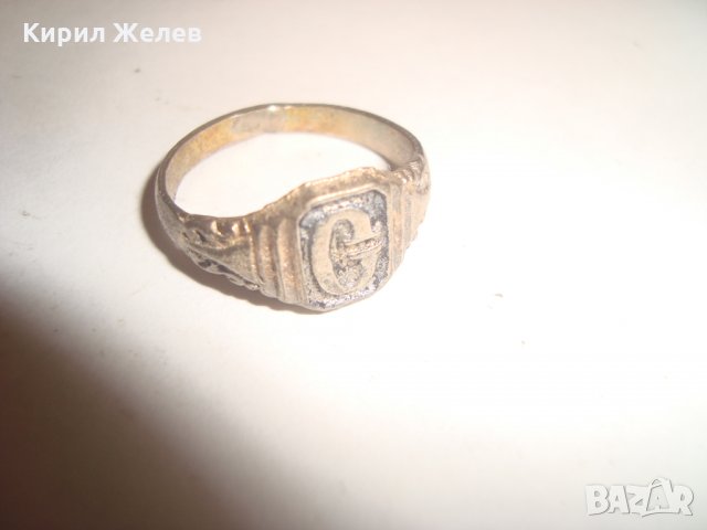 САЧАНЕН ВЪЗРОЖДЕНСКИ ПРЪСТЕН с БУКВА С СТАРИННА МАЙСТОРСКА ИЗРАБОТКА 73201 , снимка 6 - Антикварни и старинни предмети - 30554608