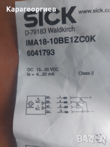 Индуктивен сензор за близост SICK, снимка 4 - Резервни части за машини - 53151023