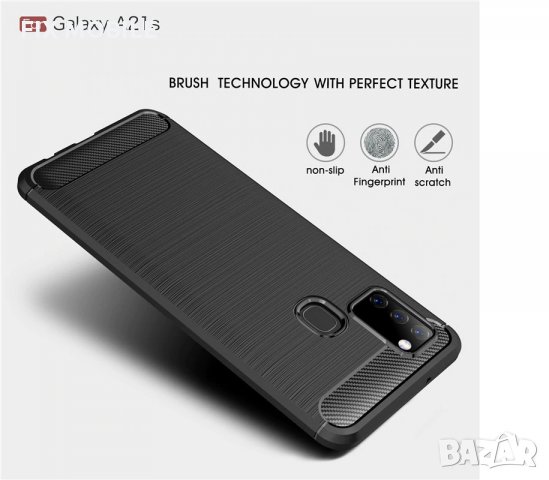 Samsung Galaxy A21S карбон силиконов гръб / кейс