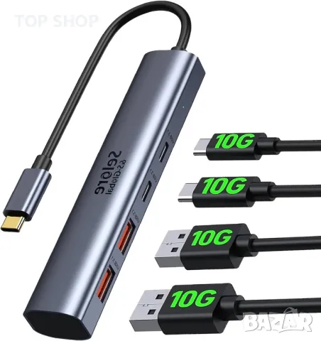 Selore&S-Global USB C Hub 4 порта USB 3.1 A + C, 10G