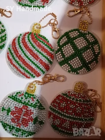 Диамантени коледни топки - 13бр, снимка 8 - Декорация за дома - 48003741