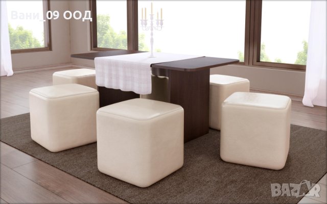 Сет 2 табуретки от еко кожа 