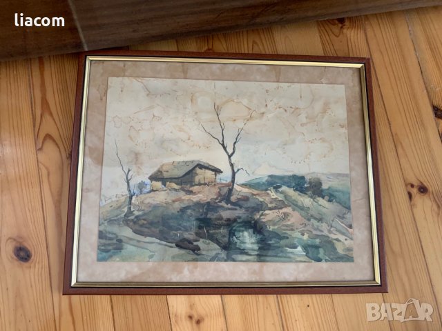 ТОДОР ХАДЖИНИКОЛОВ (1920 - 1999 г.) пейзаж/акварел