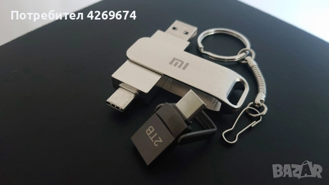 Флашка XIAOMI 2TB 2в1 с два накрайника 