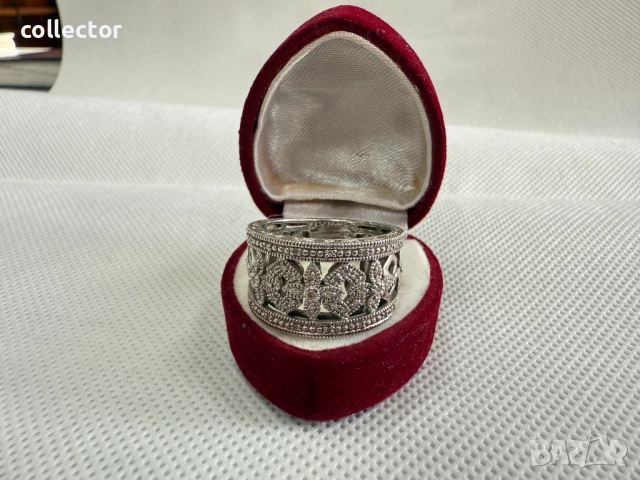 УНИКАТ !!! Сребърен пръстен с ДИАМАНТИ. №7683