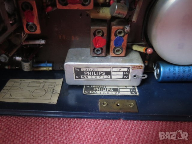 Vintage Henriette L3D23T Radio Philips  1962/1963год , снимка 12 - Радиокасетофони, транзистори - 34976415