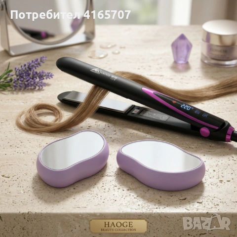 Професионална преса за коса с турмалинови керамични плочи + Подарък 2 броя Компактен кристален уред , снимка 5 - Други стоки за дома - 54031808