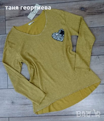 нежна блузка с ламе, снимка 4 - Блузи с дълъг ръкав и пуловери - 30628118