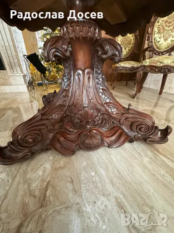 Трапезна барокова маса  ДЪРВОРЕЗБА УНИКАТ !!!!! , снимка 3 - Маси - 48344842