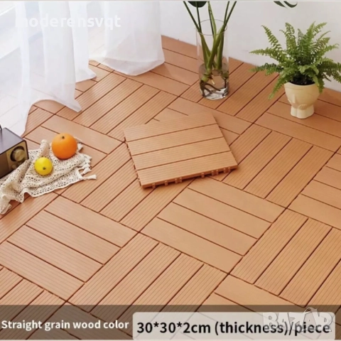 Декинг плочки светло кафяви WPC, снимка 6 - Декорация за дома - 51692423