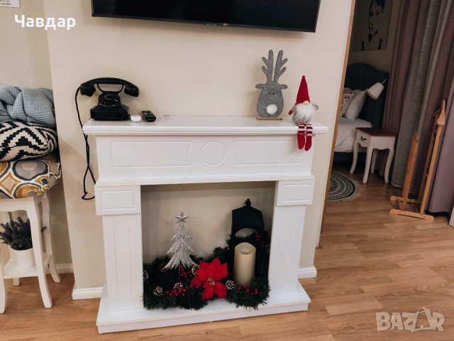 Декоративна камина, облицовка за електрическа камина MDF, снимка 3 - Декорация за дома - 53949287