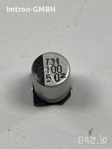 Алуминиеви електролитни кондензатори 	 NACZ101M50V8X10.5TR13F  100 µF 50 V , снимка 1 - Друга електроника - 44708461