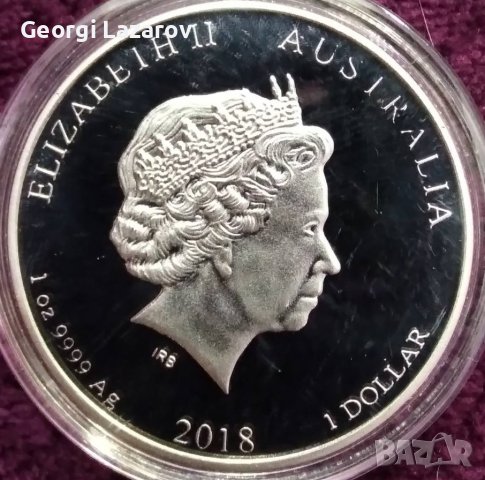 1 долар Австралия 2018 тигър и дракон, снимка 1 - Нумизматика и бонистика - 36785233