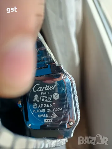 Уникален Часовник Cartier Картие All Diamonds Crystals Copy Унисекс Мъжки дамски Римски цифри , снимка 13 - Мъжки - 50360824