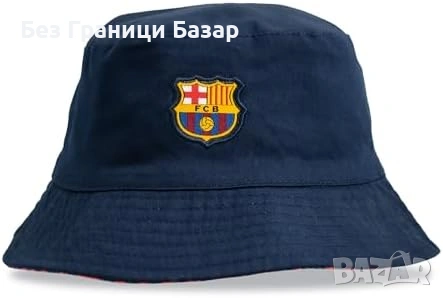 Нова Официална Barcelona шапка двулицева памук 60 см унисекс с емблема Барселона за фенове