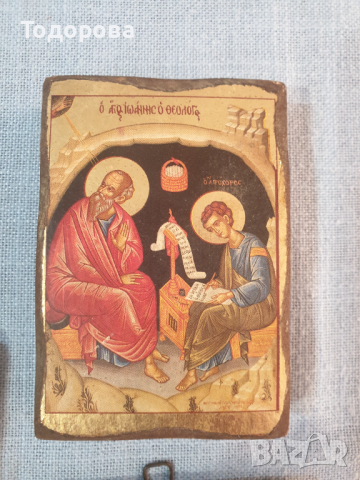 Лот 4- стари домашни икони -  5 броя, снимка 5 - Антикварни и старинни предмети - 44629366
