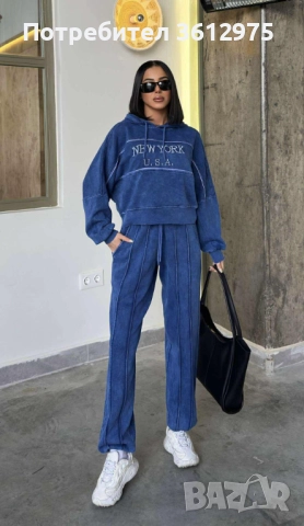Дамски син комплект , снимка 3 - Спортни екипи - 52497098