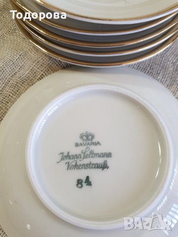 Порцеланови чинийки-Bavaria Johann Seltmann Vohenstrauß-6 броя, снимка 5 - Сервизи - 44449322