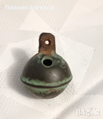 Бронзово звънче, хлопка, камбанка, орехче. , снимка 2 - Антикварни и старинни предмети - 54073373