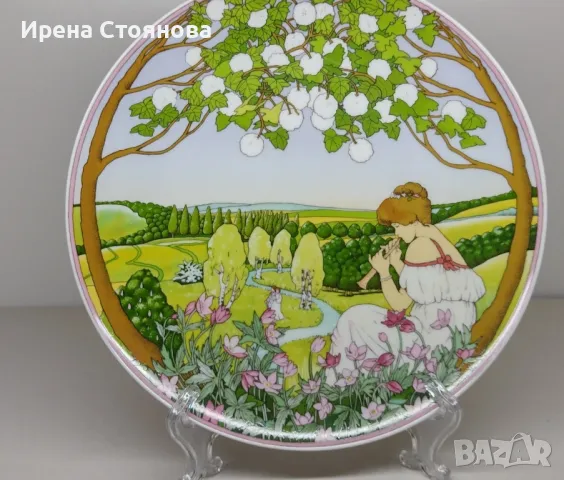 Колекционерска чиния от Villeroy and Boch, Heinrich, Германия.
Fruhling - Пролет.
