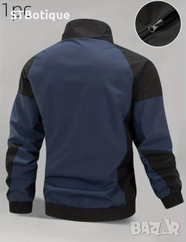 🧥 Мъжко софтшел яке с цял цип и висока яка – STBoutique, снимка 12 - Якета - 52179402