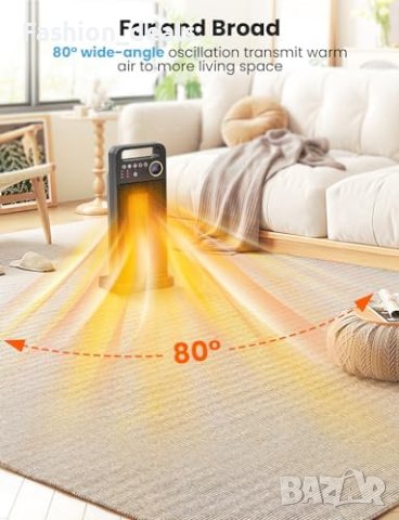 Нова Електрическа печка  с Дистанционно, 5 Режима, Тиха, Енергоспестяваща, снимка 3 - Други - 42875156