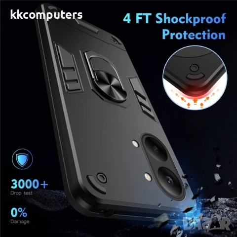 Калъф за Xiaomi Poco X8 Pro Max 5G / Redmi Turbo 5 Max 5G с Пръстен - PC+TPU, 0.5mm защита, 4 цвята, снимка 7 - Калъфи, кейсове - 54344203