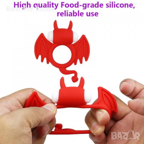 Вибро пръстен Love moment batman silicone vibrating cocing, снимка 3 - Други - 38311965