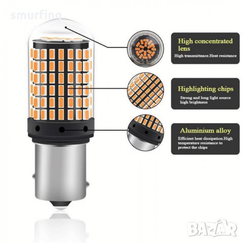 Комплект диодни крушки за мигач ЛЕД, снимка 3 - Аксесоари и консумативи - 33849836