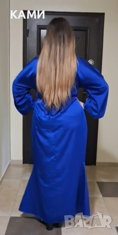 Турско син цвят рокля М и Л размер, снимка 2 - Рокли - 54014117