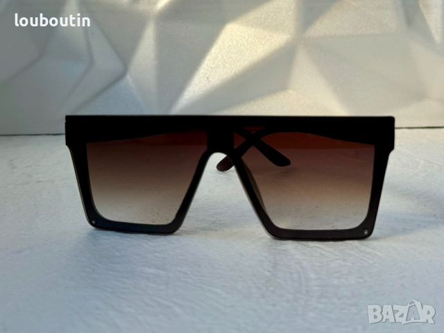 YSL Saint Laurent дамски слънчеви очила маска 2 цвята черни кафяви, снимка 4 - Слънчеви и диоптрични очила - 44913752