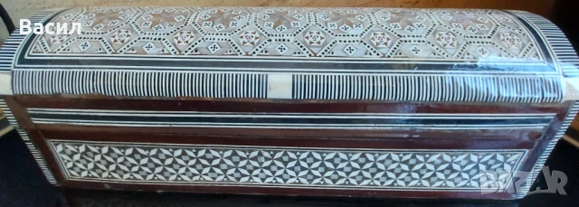 Стара дървена кутия за бижута седеф Интарзия, снимка 7 - Антикварни и старинни предмети - 50894011