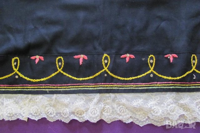 19 век Фолк Арт Женска Носия ръчна бродерия, снимка 4 - Антикварни и старинни предмети - 35398680