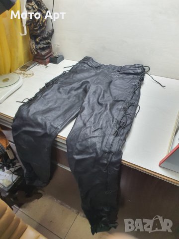 Кожен Рокерски Мото Панталон Размер S XS STEPHANO Ретро Като Нов, снимка 3 - Аксесоари и консумативи - 40760635