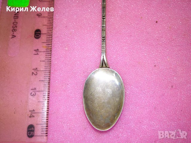 BACHARACH СТАРА НЕМСКА КОЛЕКЦИОНЕРСКА ЕМАЙЛИРАНА СРЕБЪРНА ЛЪЖИЧКА За КАФЕ СРЕБРО 800 REU ПРОБА 42991, снимка 9 - Колекции - 44375245