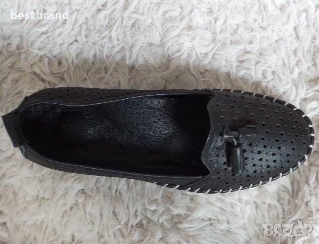 Обувки, естествена кожа, черни, код 602/ББ1/55, снимка 4 - Дамски ежедневни обувки - 40797773