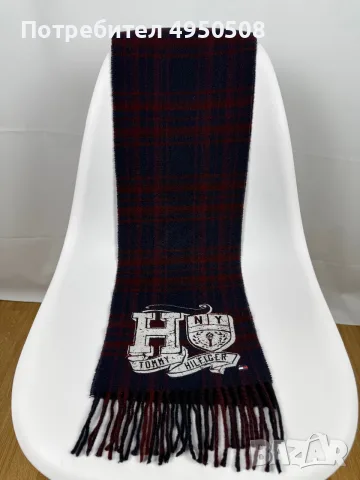 Шал с принт „Plaid“ от Tommy Hilfiger, от вълна, снимка 2 - Шалове - 56120710