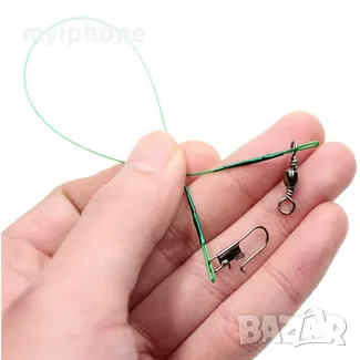 10 броя/ Метален повод Черен цвят Дължина 15 см., снимка 4 - Такъми - 48967580