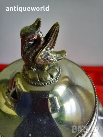  Стара Посребрена БАРОКОВА Кана , Чайник, снимка 2 - Антикварни и старинни предмети - 47964793